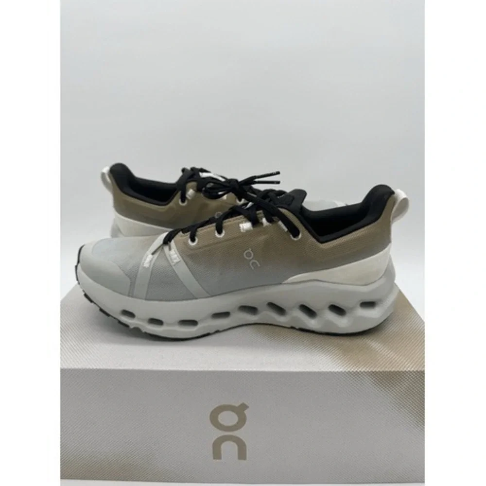 On Men's Cloudsurfer Trail Waterproof Running Shoes Safari Mineral Size 8